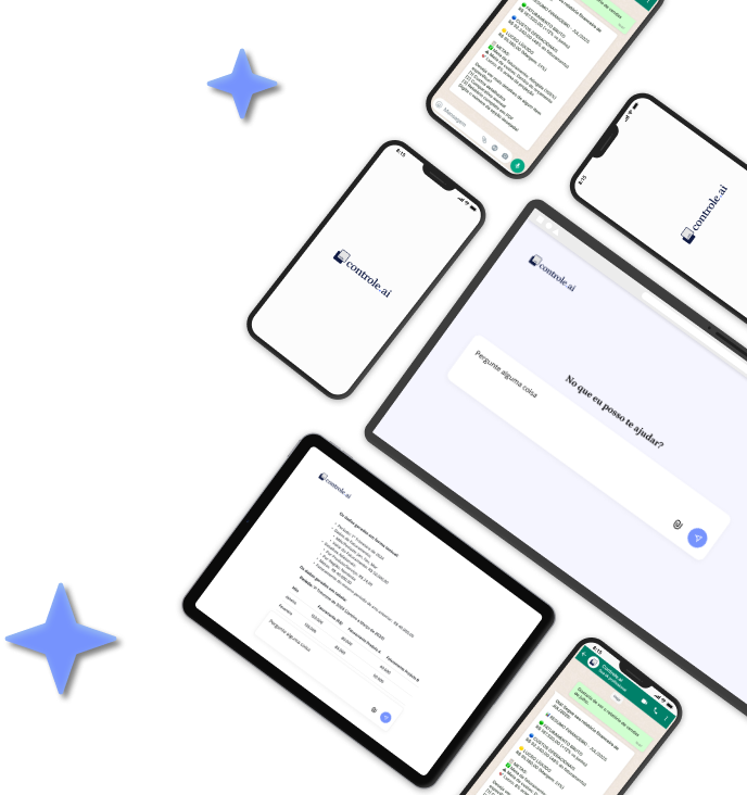 Dispositivos mostrando Controle.ai